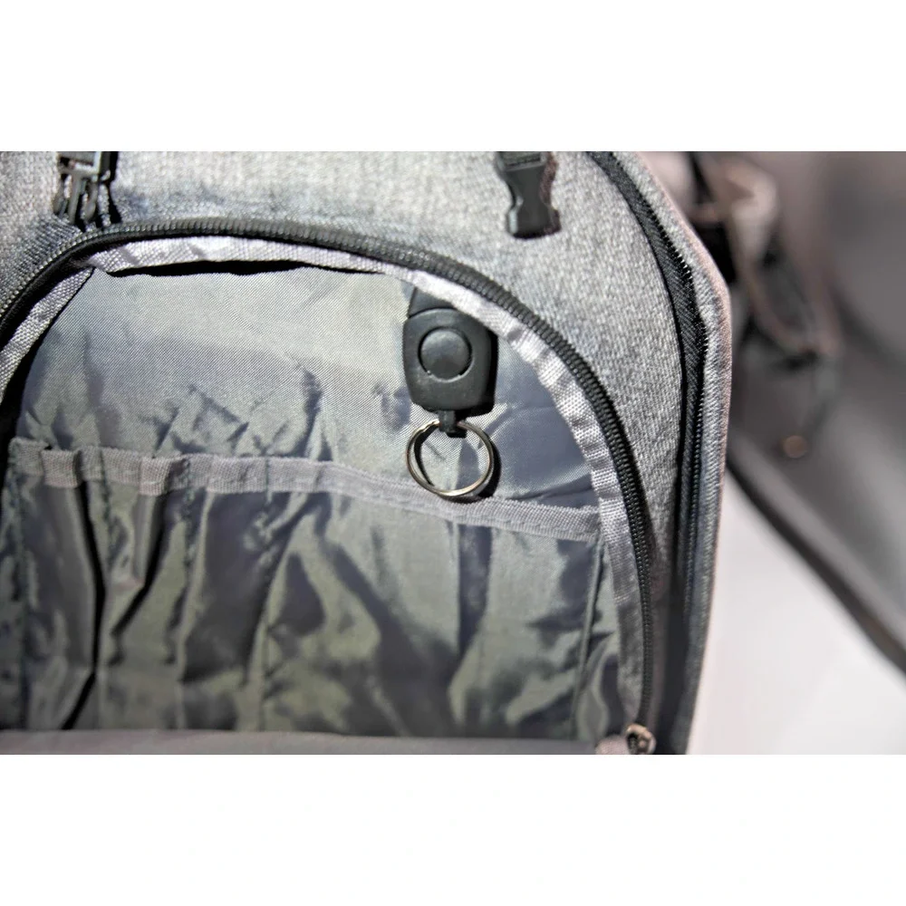 Large Black Garment‎ Bag with Shoulder Strap & Zip Pockets | Travel Suit Carrier
